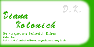 diana kolonich business card